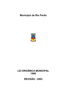 Lei orgânica do município de Rio Pardo