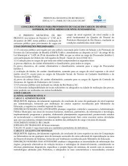 Edital - CESPE / UnB - Universidade de Bras&iacute;lia