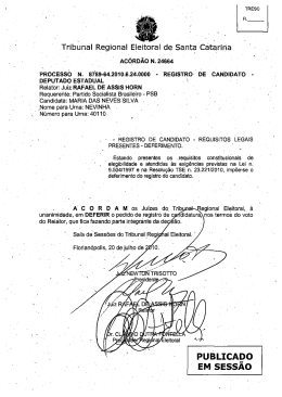 Acórdão n. 24664 - Tribunal Regional Eleitoral de Santa Catarina