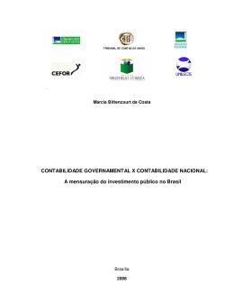 A mensura&ccedil;&atilde;o do investimento p&uacute;blico no Brasil