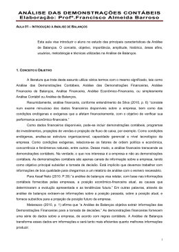 AN&Aacute;LISE DAS DEMONSTRA&Ccedil;&Otilde;ES CONT&Aacute;BEIS Elabora&ccedil;&atilde;o: Prof&ordm;