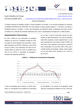 Anu&aacute;rio Estat&iacute;stico de Portugal 2013 (Ano de Edi&ccedil;&atilde;o 2014) Anu&aacute;rio