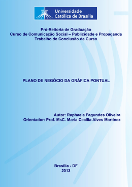 Raphaela Fagundes Oliveira - Universidade Cat&oacute;lica de Bras&iacute;lia