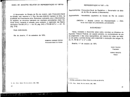 EXMO. SR. MINISTRO RELATOR DA REPRESENTAÇÃO N.° BST