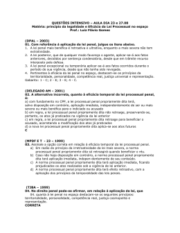 QUEST&Otilde;ES INTENSIVO &ndash; AULA DIA 23 e 27.08 Mat&eacute;ria: princ&iacute;pio