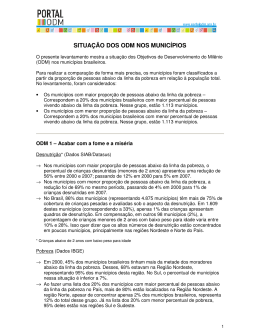 (ODM) nos munic&iacute;pios brasileiros