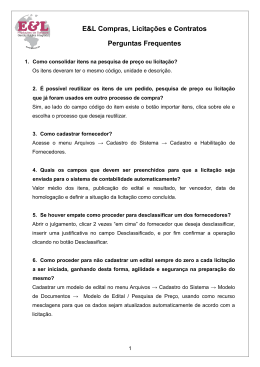 E&L Compras, Licita&ccedil;&otilde;es e Contratos