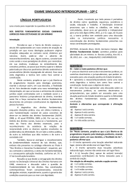 exame simulado interdisciplinar &ndash; 10&ordm; c l&iacute;ngua