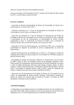 Nome: Maria de Assunção Oliveira Cristas Machado da Graça