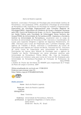 Maria do Ros&aacute;rio Lapenda