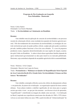 Programa de P&oacute;s-Gradua&ccedil;&atilde;o em Geografia - Bem
