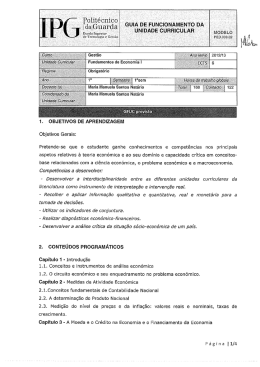 Fundamentos de Economia I