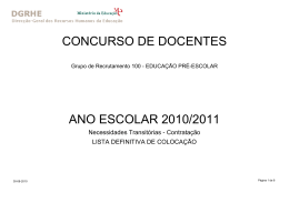 concurso de docentes ano escolar 2010/2011