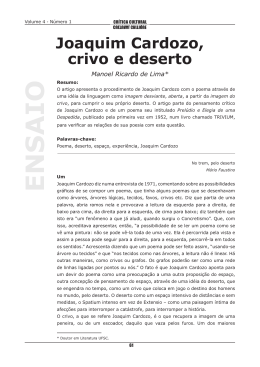 Joaquim Cardozo, crivo e deserto