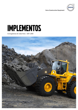 Folheto de implementos para carregadeiras de rodas Volvo Fa&ccedil;a o
