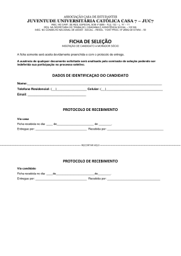 FICHA DE SELE&Ccedil;&Atilde;O