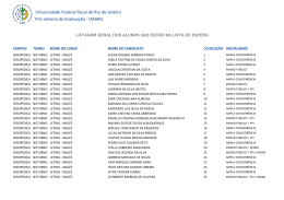 Pr&oacute;‐reitoria de Gradua&ccedil;&atilde;o ‐ DAARG Universidade Federal