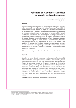 Aplica&ccedil;&atilde;o de Algoritmos Gen&eacute;ticos no projeto de transformadores
