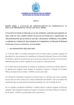 Edital T&eacute;cnico em Eletr&ocirc;nica