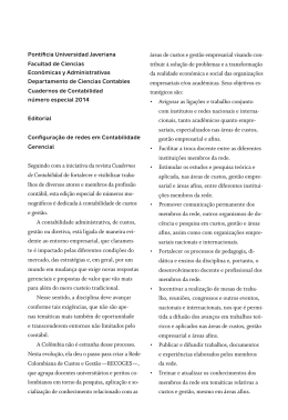 Seguindo com a iniciativa da revista Cuadernos de Contabilidad de