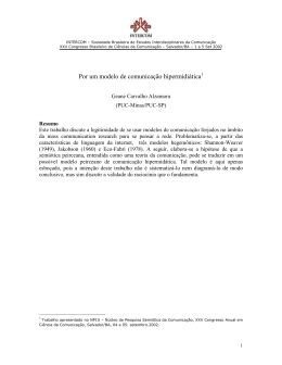 Por um modelo de comunica&ccedil;&atilde;o adequado &agrave; natureza da