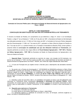 Edital 11-2011-SEDAP - 2 Convocacao