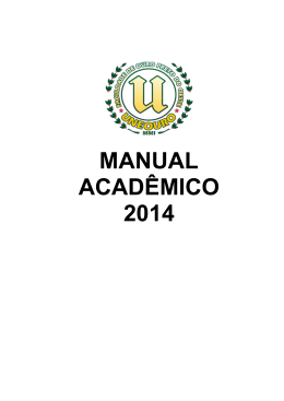 MANUAL ACADÊMICO 2014