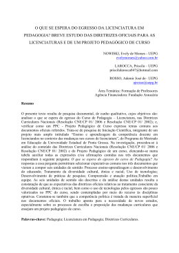 o que se espera do egresso da licenciatura em pedagogia?