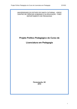 Projeto Pedag&oacute;gico