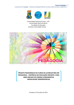 projeto pedag&oacute;gico do curso de licenciatura em pedagogia