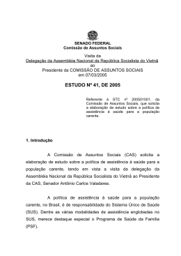 Pol&iacute;tica assist&ecirc;ncia &agrave; sa&uacute;de para popula&ccedil;&atilde;o carente