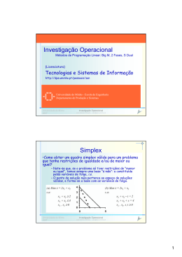 Investiga&ccedil;&atilde;o Operacional Simplex