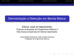 Demodula&ccedil;&atilde;o e Detec&ccedil;&atilde;o em Banda B&aacute;sica
