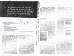 __ .apresentaçao do clínico, I o contrato e a estrutura do