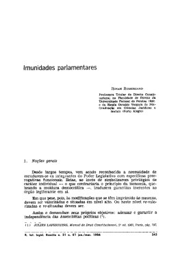 Imunidades parlamentares
