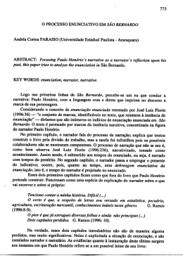 ABSTRACT: Focusing Paulo Honorio`s narrative as a