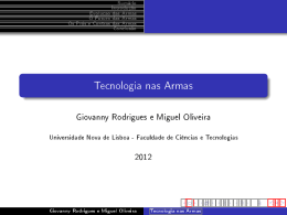Tecnologia nas Armas - Universidade Nova de Lisboa