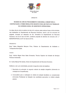 Ata n.&ordm; 5 | Resultados da EAC e marca&ccedil;&atilde;o da EPS