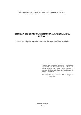 SISTEMA DE GERENCIAMENTO DA AMAZÔNIA AZUL (SisGAAz)