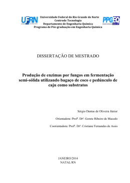 DISSERTA&Ccedil;&Atilde;O DE MESTRADO Produ&ccedil;&atilde;o de enzimas por