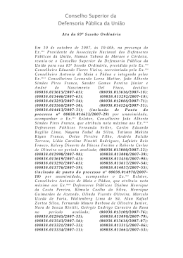 83ª Sessão Ordinária do Conselho Superior da Defensoria Pública