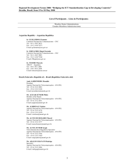 Regional Development Forum 2008: &ldquo;Bridging the ICT