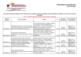 Programa apresenta&ccedil;&atilde;o f&oacute;rum cientifico