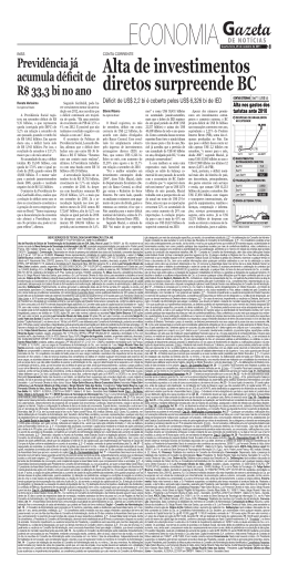 Alta de investimentos diretos surpreende BC