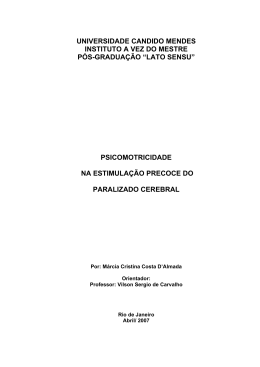 psicomotricidade na estimulação precoc