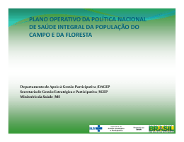 Plano Operativo – Apresentação