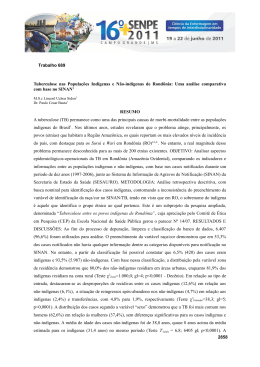 tuberculose nas populações indígenas e não