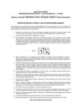 antes de iniciar a prova, leia as instru&ccedil;&otilde;es abaixo