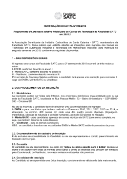 RETIFICA&Ccedil;&Atilde;O DO EDITAL N &ordm; 016/2015