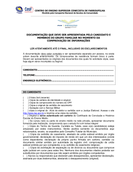 Documenta&ccedil;&atilde;o PROUNI